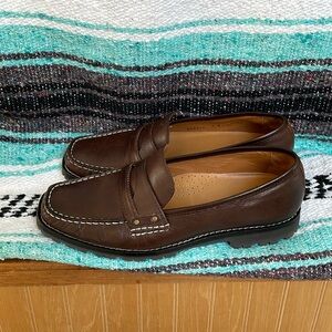 Cole Haan brown leather loafers - women's size 7